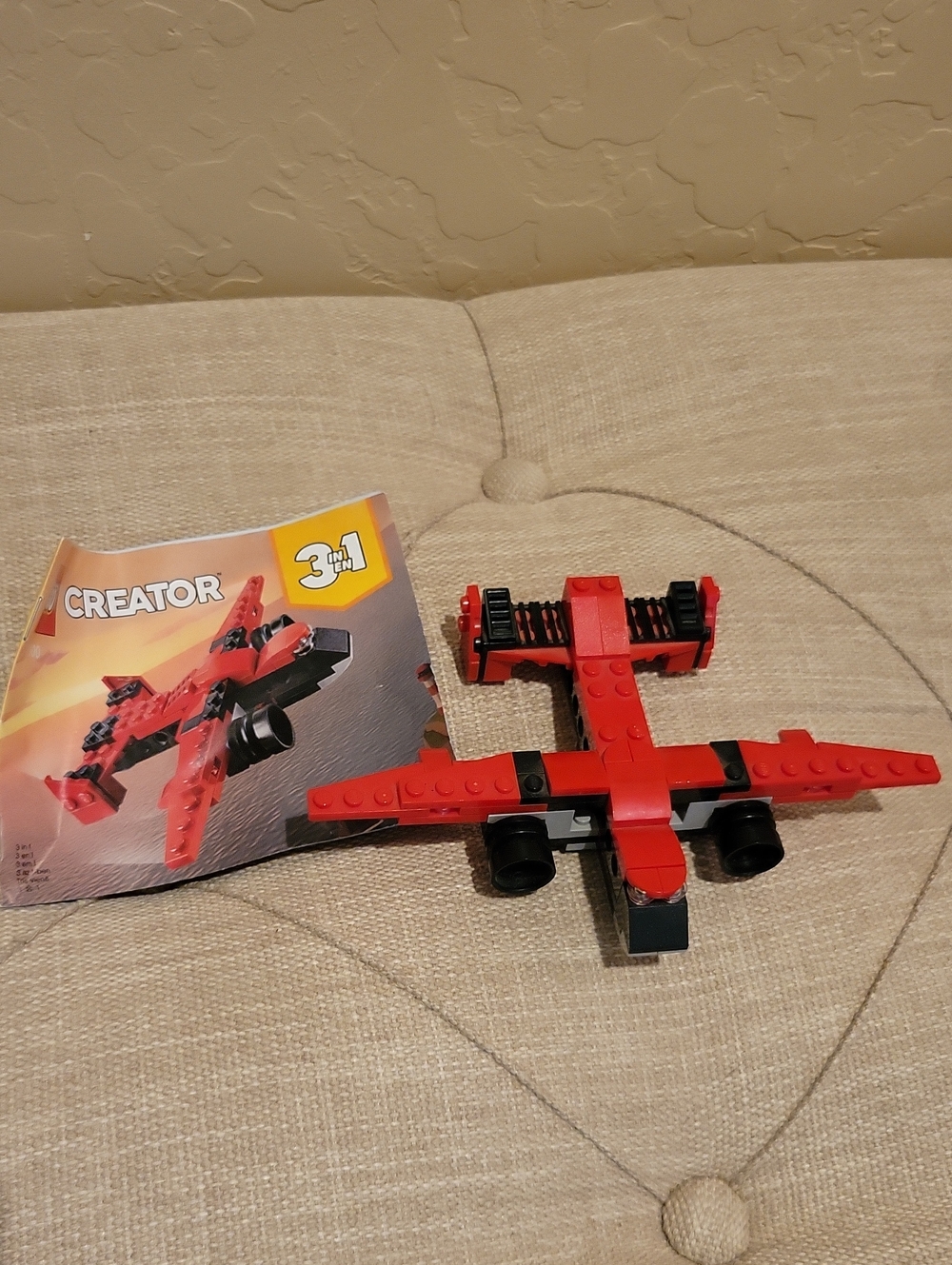 LEGO Red Kids Toy Airplane Building Set - Creator Style